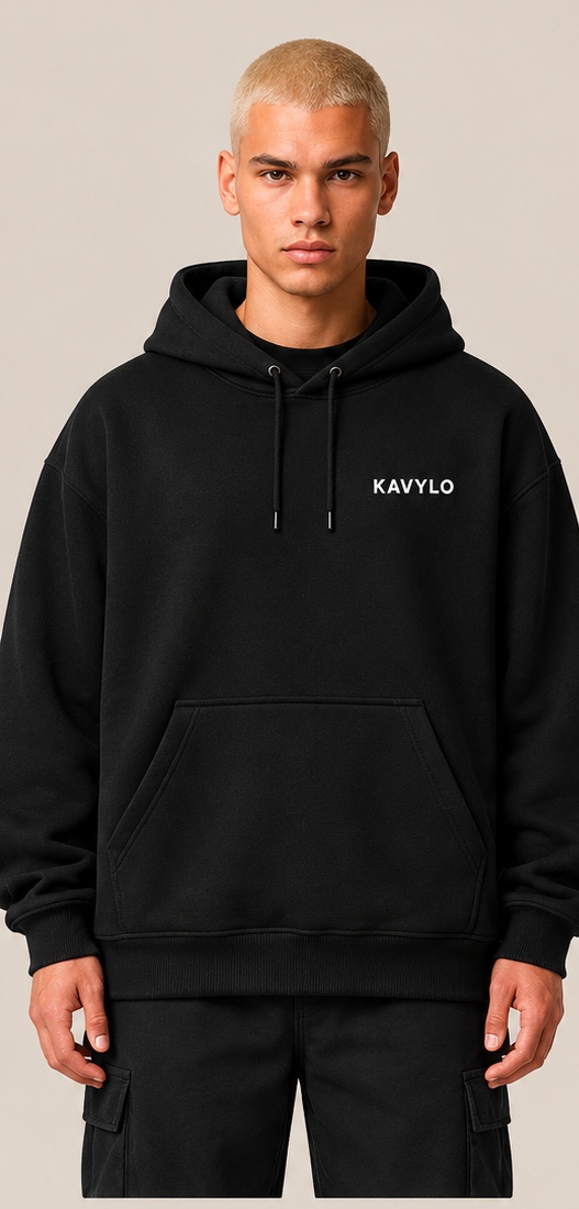 KAVYLO WEAR PH-01 Built for Consistency. – Pullover Hoodies, Devant (Concept de design)