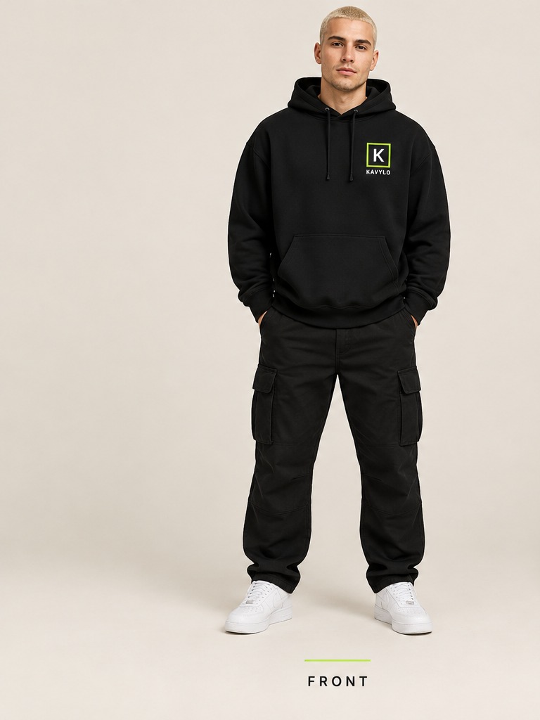 KAVYLO WEAR PH-02 Train. Fuel. Grow. – Pullover Hoodies, Devant (Concept de design)