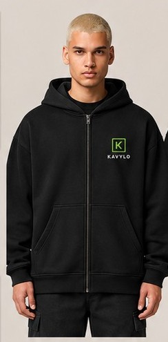 KAVYLO WEAR ZH-02 Train. Fuel. Grow. – Zip Hoodies, Devant (Concept de design)