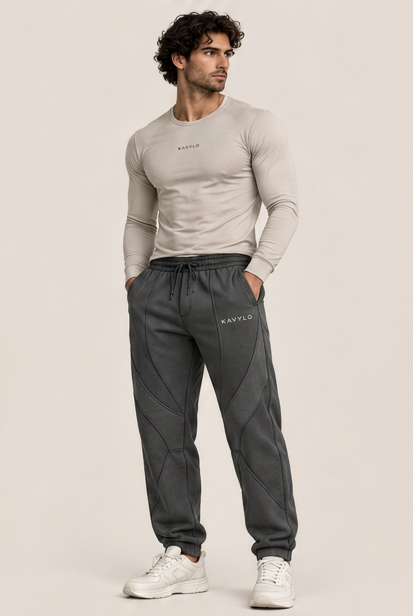 KAVYLO WEAR MJ-05 Panel Seam Joggers – Men's Joggers, Look (Concept de design)