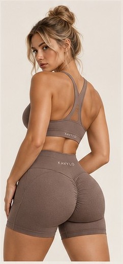 KAVYLO WEAR W-02 Scrunch Biker Shorts – Women's Activewear, Look (Concept de design)