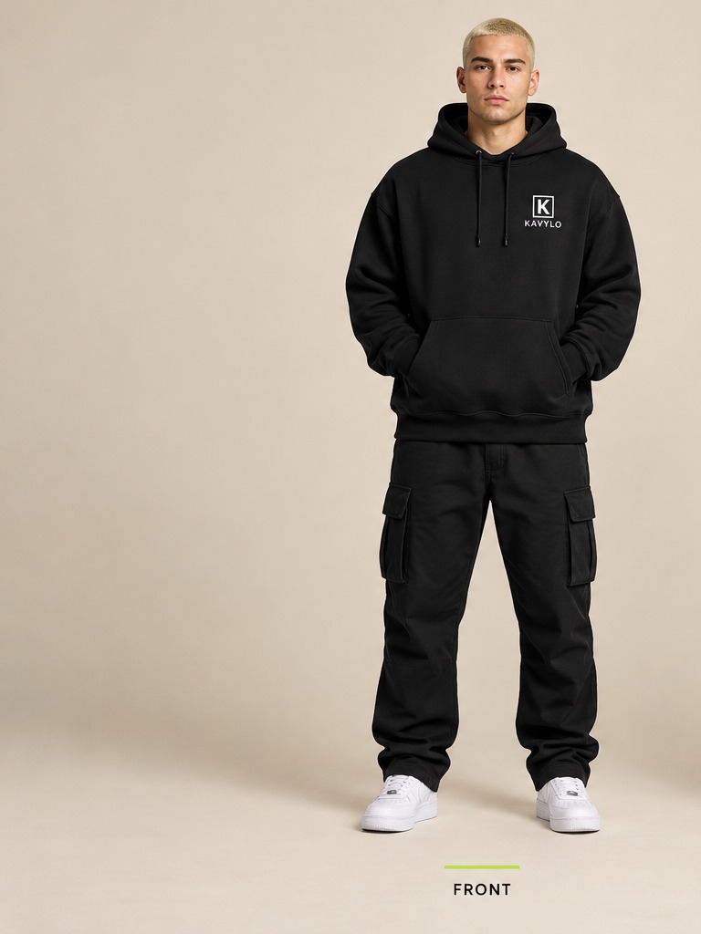 KAVYLO WEAR PH-03 Show Up Anyway. – Pullover Hoodies, Devant (Concept de design)